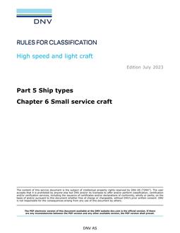 DNV DNV-RU-HSLC PART 5 CHAPTER 6