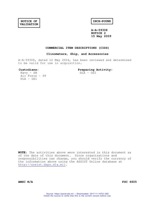 CID A-A-59308 Notice 2 - Validation 2