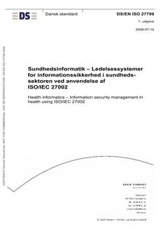 DANSK DS/EN ISO 27799