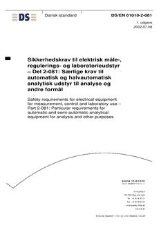 DANSK DS/EN 61010-2-081