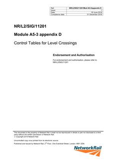 NR NR/L2/SIG/11201/MOD A5-3/APPENDIX D ISSUE 1