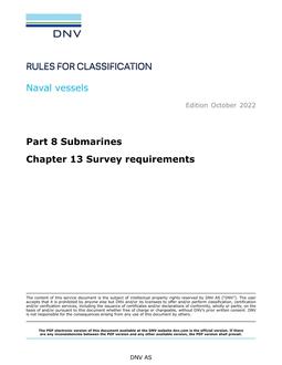 DNV DNV-RU-NAVAL PART 8 CHAPTER 13