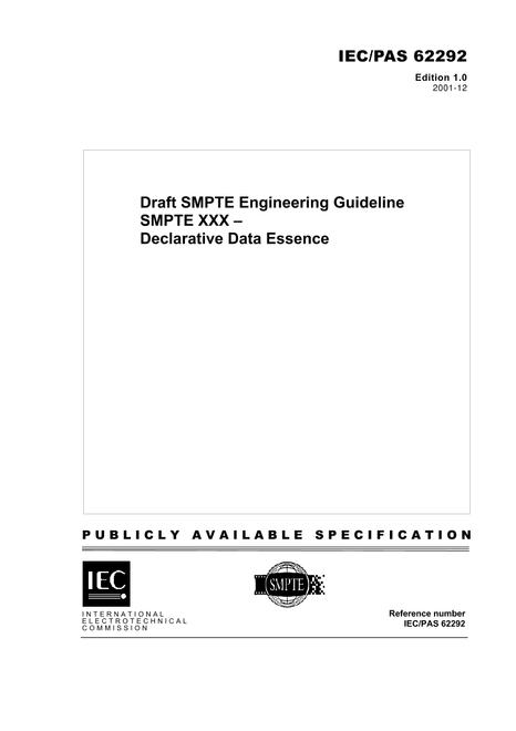IEC/PAS 62292 Ed. 1.0 en:2001