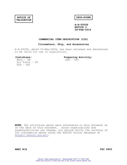 CID A-A-59308 Notice 3 - Validation 3