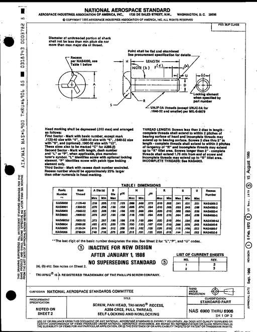 AIA NAS6900-6906