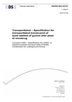 DANSK DS/EN ISO 22721
