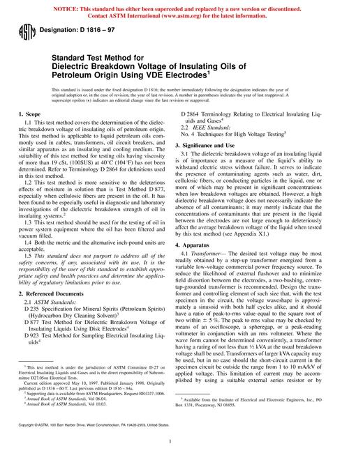 ASTM D1816-97