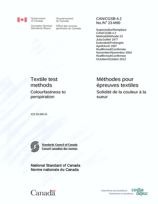 CAN/CGSB 4.2 NO. 25.2-M89 (R2013)