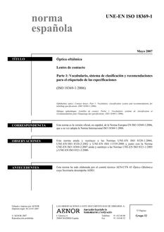 AENOR UNE-EN ISO 18369-1