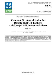 DNV DNV-RU-SHIPS PART 8 CHAPTER 1