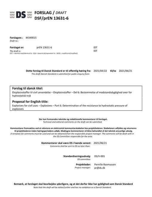 DANSK DSF/PREN 13631-6