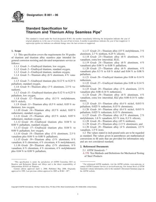 ASTM B861-06
