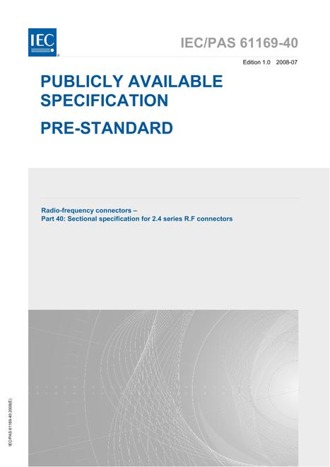 IEC/PAS 61169-40 Ed. 1.0 en:2008