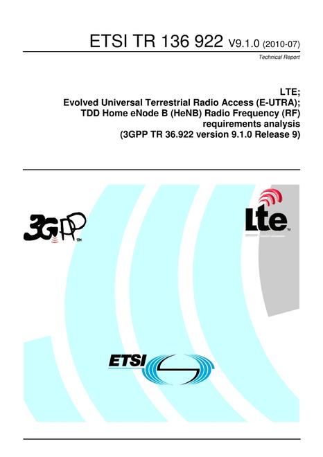 ETSI TR 136 922
