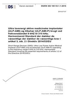 DANSK DS/EN 302 195 V2.1.1