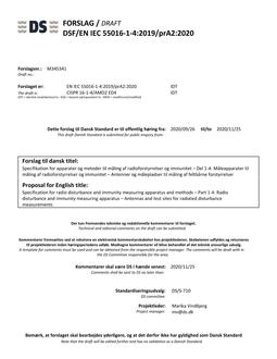 DANSK DSF/EN IEC 55016-1-4/PRA2