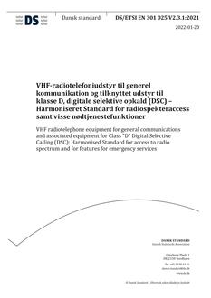 DANSK DS/ETSI EN 301 025 V2.3.1
