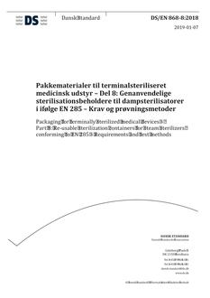 DANSK DS/EN 868-8