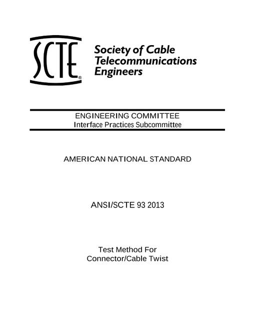 SCTE 93 2013