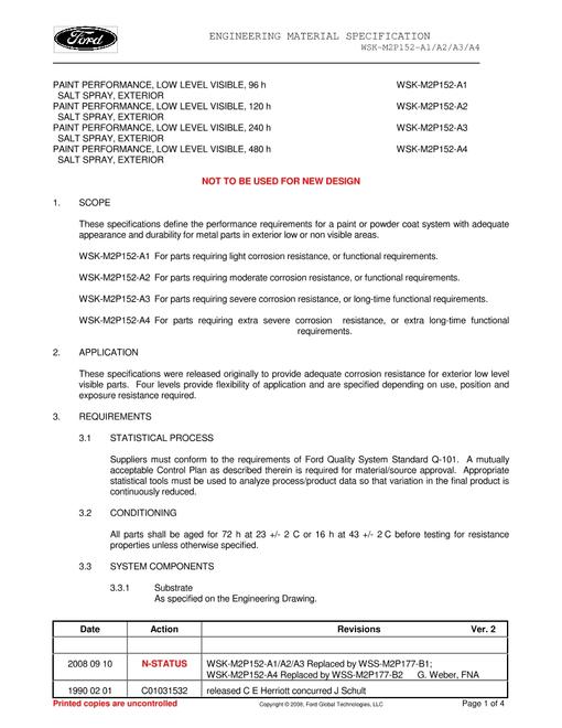 FORD WSK-M2P152-A1