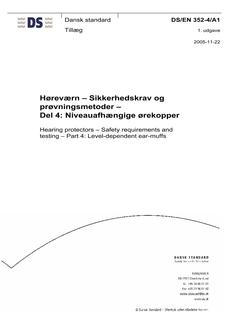 DANSK DS/EN 352-4