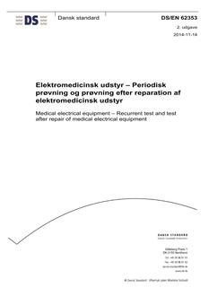 DANSK DS/EN 62353