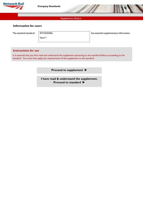 NR RT/CE/S/056 ISSUE 1