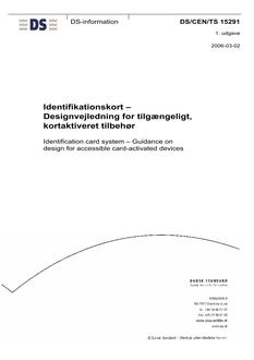 DANSK DS/CEN/TS 15291