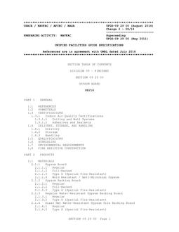 NAVY UFGS-09 29 00