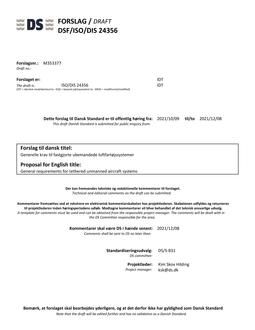 DANSK DSF/ISO/DIS 24356
