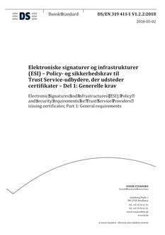 DANSK DS/EN 319 411-1 V1.2.2