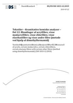 DANSK DS/EN ISO 1833-12