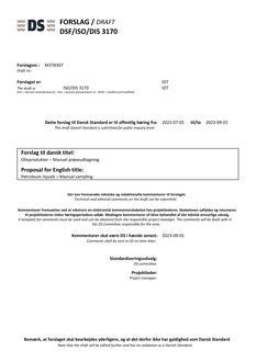 DANSK DSF/ISO/DIS 3170