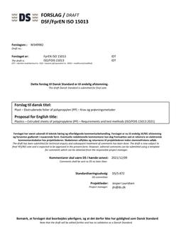 DANSK DSF/FPREN ISO 15013