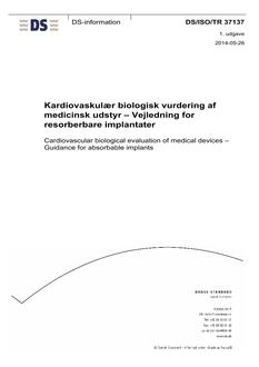 DANSK DS/ISO/TR 37137