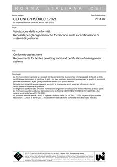 CEI UNI EN ISO/IEC 17021