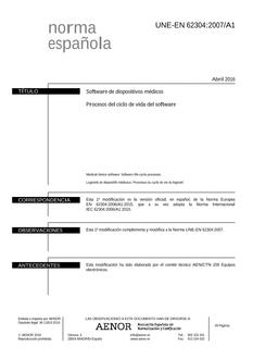 AENOR UNE-EN 62304