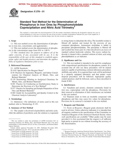 ASTM E278-01