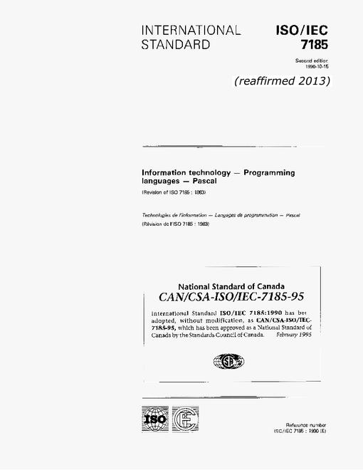 CAN/CSA-ISO/IEC 7185-95 (R2013)