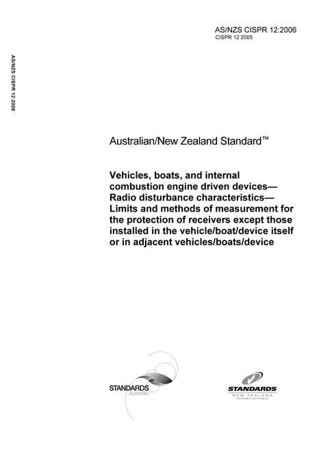 AS/NZS CISPR 12:2006