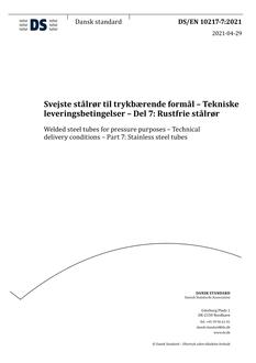 DANSK DS/EN 10217-7