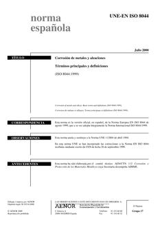 AENOR UNE-EN ISO 8044