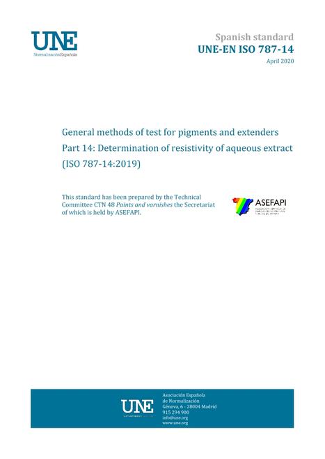 AENOR UNE-EN ISO 787-14