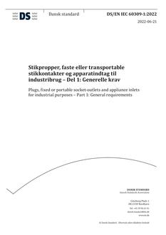 DANSK DS/EN IEC 60309-1