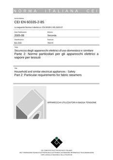 CEI EN 60335-2-85