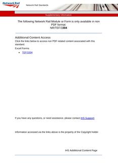 NR TEF 3304 ISSUE 1