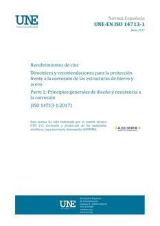 AENOR UNE-EN ISO 14713-1