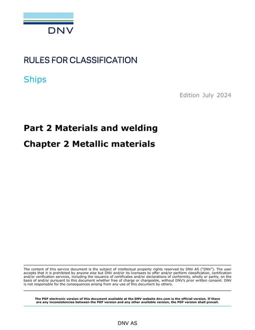 DNV DNV-RU-SHIPS PART 2 CHAPTER 2