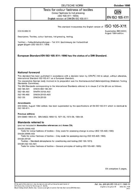 DIN EN ISO 105-X11