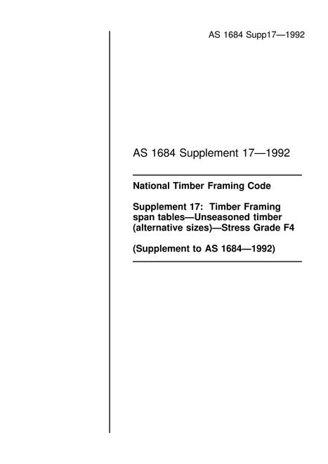 AS 1684 SUPP 17-1992
